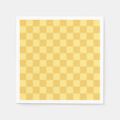 Yellow Checkerboard Pattern Serviette (Vorderseite)