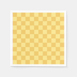 Yellow Checkerboard Pattern Serviette