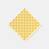 Yellow Checkerboard Pattern Serviette (Ecke)