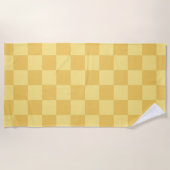 Yellow Checkerboard Pattern Strandtuch (Vorderseite)