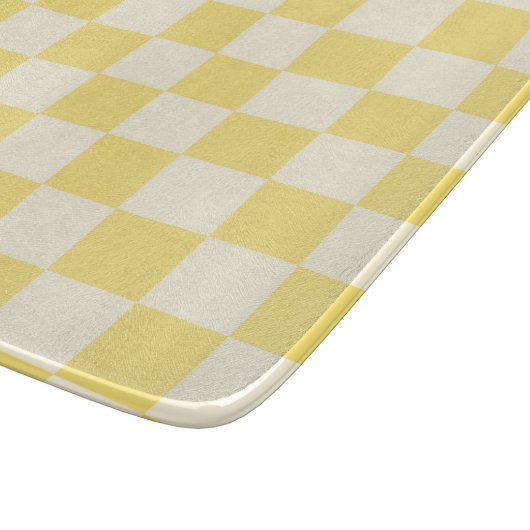 Yellow Checkerboard Schneidebrett (Ecke)