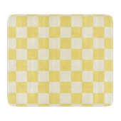 Yellow Checkerboard Schneidebrett (Vorderseite)
