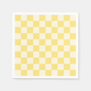 Yellow Checkerboard Serviette