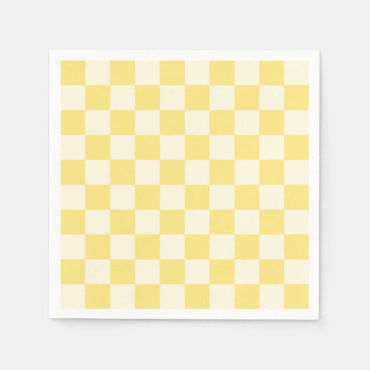 Yellow Checkerboard Serviette (Vorderseite)