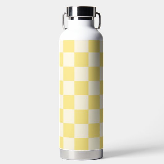 Yellow Checkerboard Trinkflasche (Vorderseite)