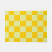 Yellow Checkered Gingham Pattern Fußmatte (Vorderseite)