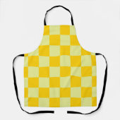 Yellow Checkered Gingham Pattern Schürze (Vorderseite)