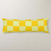 Yellow Checkered Gingham Pattern Seitenschläferkissen (Rückseite)