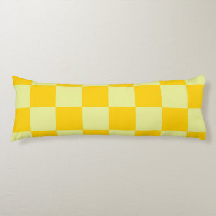 Yellow Checkered Gingham Pattern Seitenschläferkissen