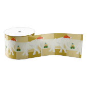 Yellow Checkered White Elephant Christmas Party Ripsband (Spule)