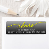 Yellow Cheers Calligraphy Script Holiday Address (Insitu)