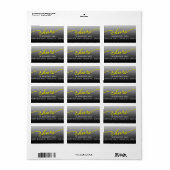 Yellow Cheers Calligraphy Script Holiday Address (Vorne)