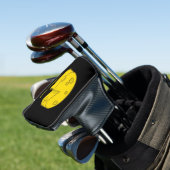 Yellow Cheese Golf Headcover (In Situ)
