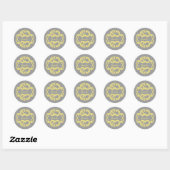 Yellow Chic Damask Stickers (Blatt)