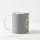 Yellow Chic Damask Tasse (Links)