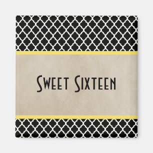 Yellow Chic Quarto Sweet 16 Magnet