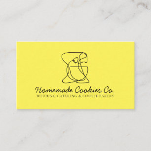 Yellow Chic Simple Homemade Food Bakery Koch Visitenkarte