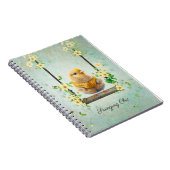 Yellow Chic Swinging Blume Vine Notebook Notizblock (Rechte Seite)