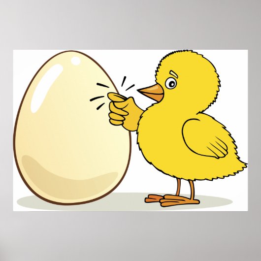 Yellow Chick And Egg Poster (Vorne)