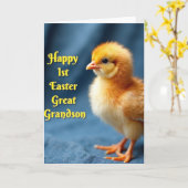 Yellow Chick Easter Card Karte (Gelbe Blume)