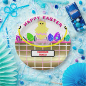 Yellow Chick Ei Pink Gold Osterkörbe Pappteller (Party)