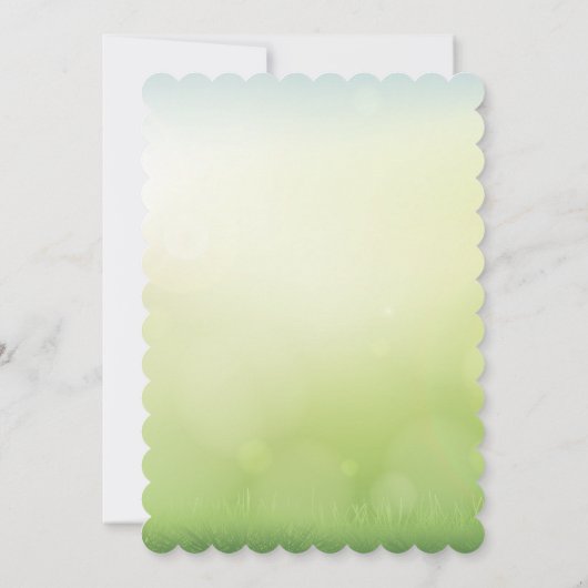 Yellow Chick Oaster Egg Hunt Bunny Cherry Bow Einladung (Rückseite)