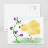 Yellow Chick Postkarte (Vorne/Hinten)
