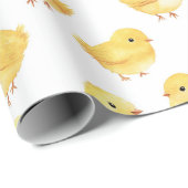 Yellow Chickens Baby Shower Geschenkpapier (Rolleneckpunkt)