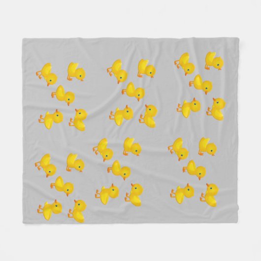 Yellow Chicks Fleece Blanket (Vorderseite (Horizontal))