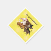 Yellow Chihuahua Paper Party Napkins Serviette (Ecke)