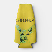 Yellow Chihuahua Themed Flasche Cooler Flaschenkühler (Vorderseite)