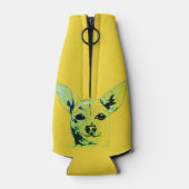 Yellow Chihuahua Themed Flasche Cooler Flaschenkühler (Rückseite)