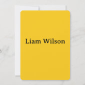  Yellow Childish Birthday Invitation Card – Fun Ki (Rückseite)