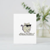 Yellow Chinchillin Chinchilla Postkarte (Stehend Vorderseite)
