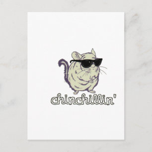 Yellow Chinchillin Chinchilla Postkarte