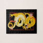 Yellow Chinese Dragon Puzzle (Horizontal)