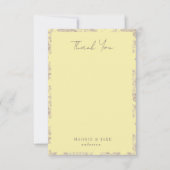 Yellow Chinoiserie Elegant Wedding Vielen Dank Dankeskarte (Vorderseite)