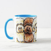 Yellow Chocolate Labradoodles Art Tasse (Links)