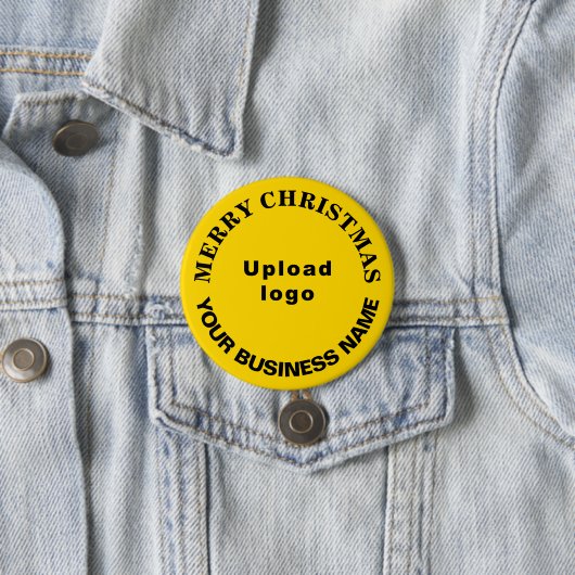 Yellow Christmas Business Round Shape Button (Beispiel)