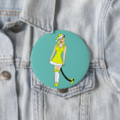 Yellow Christmas catgirl Button (Beispiel)