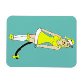 Yellow Christmas catgirl Magnet (Horizontal)