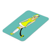 Yellow Christmas catgirl Magnet (Linke Seite)