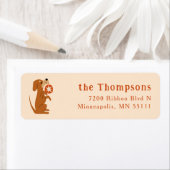 Yellow Christmas Dog Rücksendeadresse (Insitu)