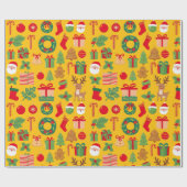 Yellow Christmas Geschenk Alles Geschenkpapier (Flach)