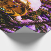 Yellow Christmas Ornament Ball Geschenkpapier (Ecke)