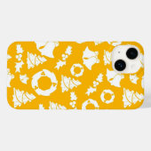 Yellow Christmas Pattern Case-Mate iPhone Hülle (Rückseite (Horizontal))