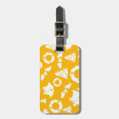 Yellow Christmas Pattern Gepäckanhänger (Vorderseite vertikal)