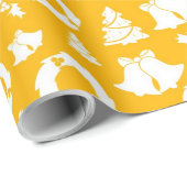 Yellow Christmas Pattern Geschenkpapier (Rolleneckpunkt)