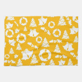 Yellow Christmas Pattern Geschirrtuch (Horizontal)