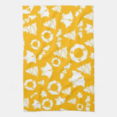 Yellow Christmas Pattern Geschirrtuch (Vertikal)